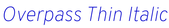 Overpass Thin Italic fonte